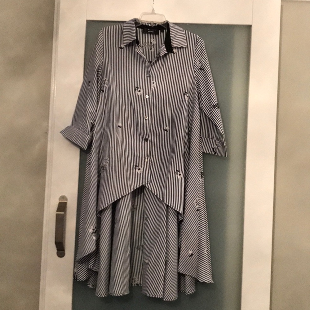 Striped button up blouse